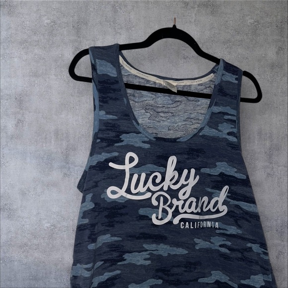 Lucky Brand Blue Camo Tank Top‎ - Picture 2 of 4